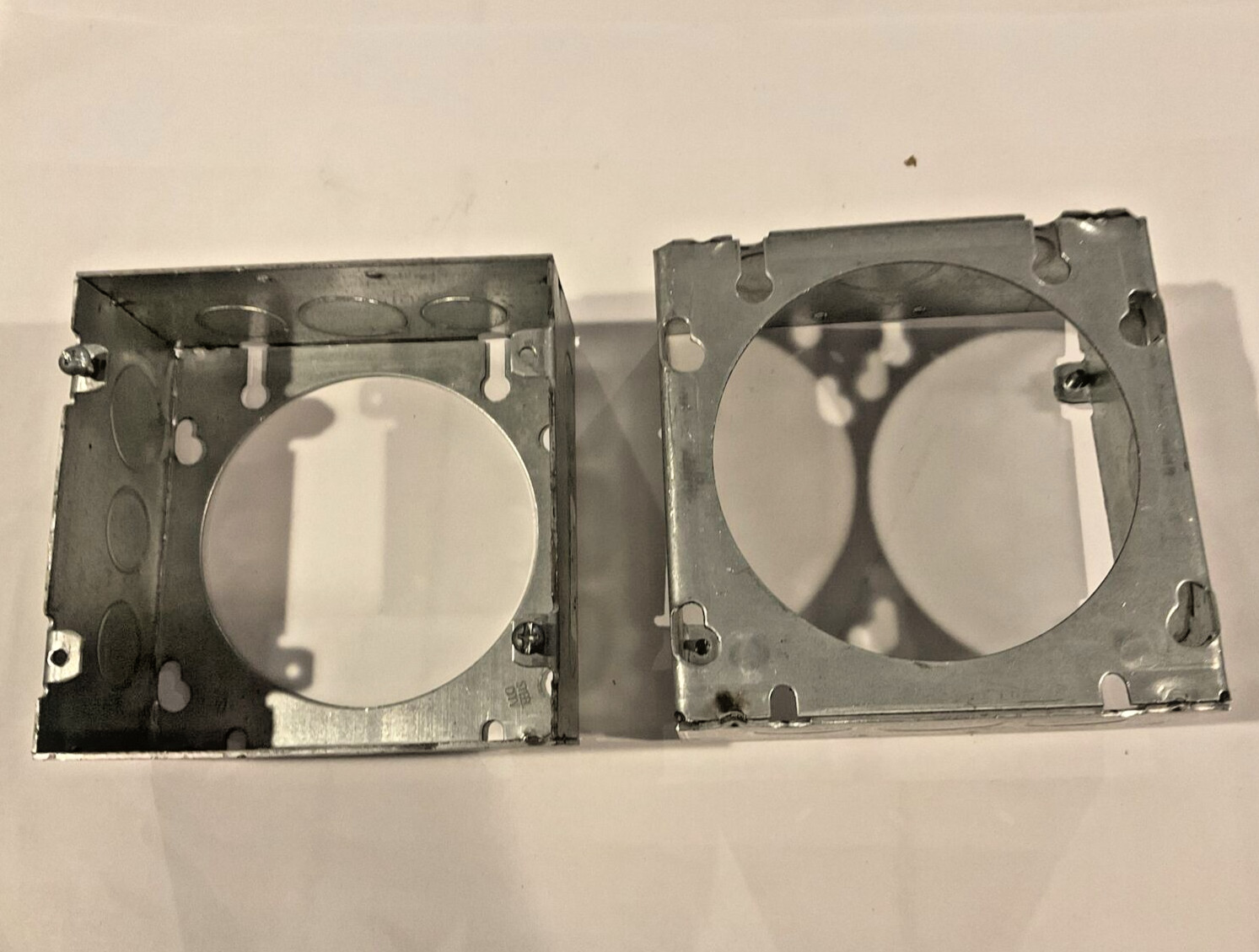 Lot of 2 Steel City 5-SDW-EXT-SPL Extension Ring Box 4-11/16″ Square 2-1/8 Deep