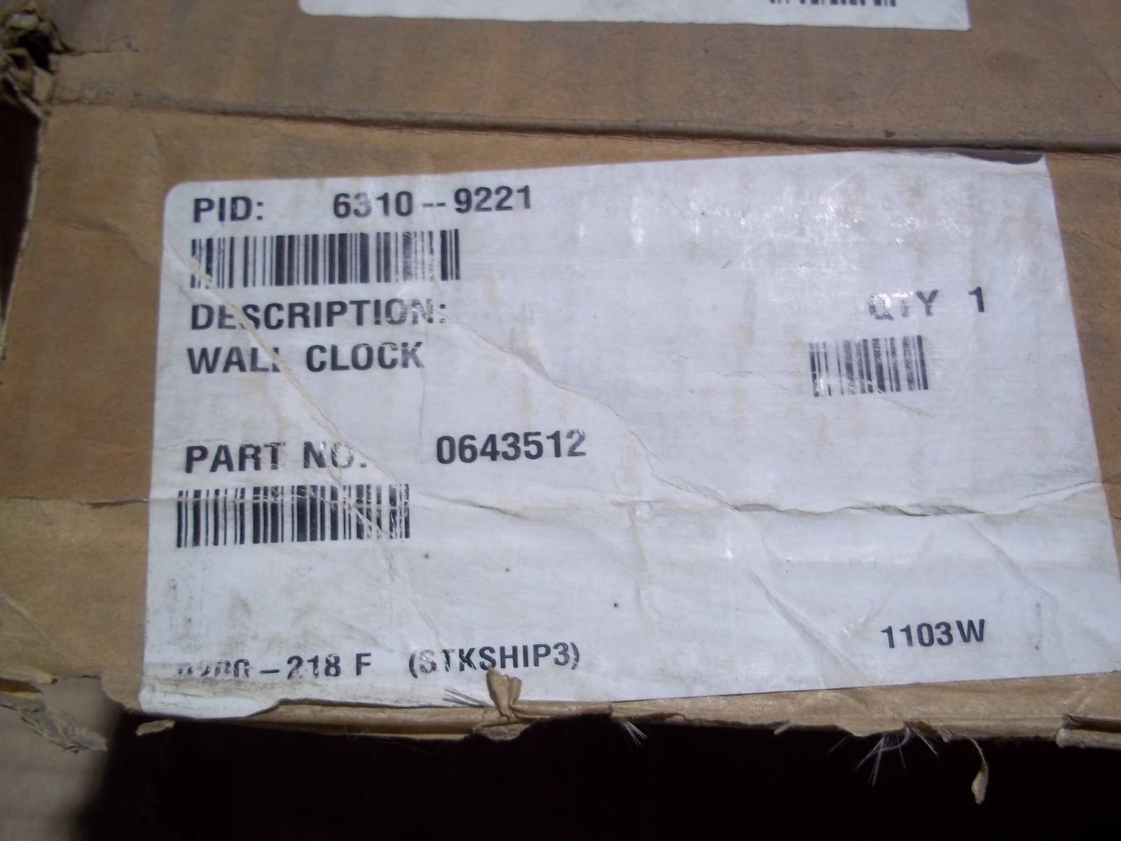 NEW Simplex 6310-9221 Wall Clock 1-12 0643512