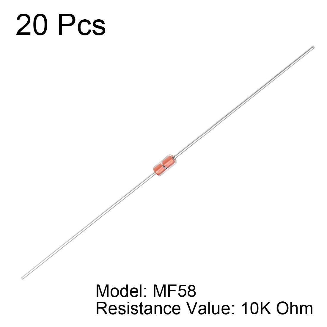 High Precision 10K Ohm NTC Thermistors – 20PC Set for -55 to 250°C Applications