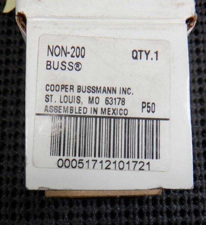 Bussmann NON-200 Class H 200A 250V One-Time Buss Fuse