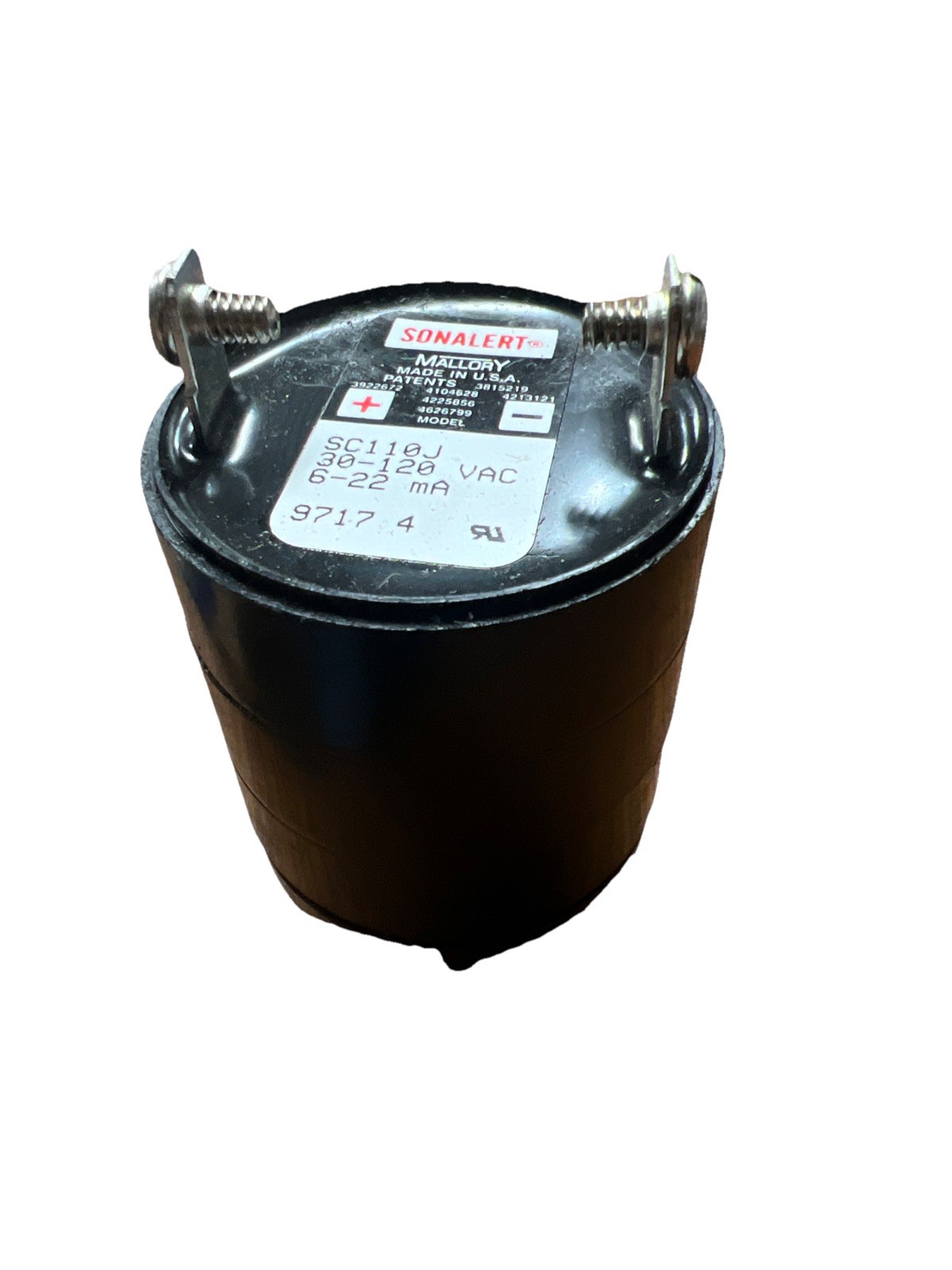 MALLORY SONALERT SC110J Transducer, Piezo, Alarm, Slow Pulse, 30 V, 120 V, 19 mA