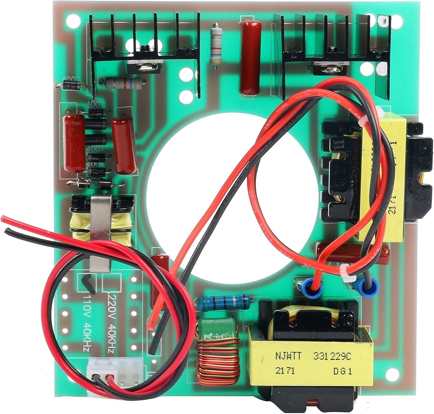 60W 40KHz Ultrasonic Cleaning Transducer Cleaner + Power Driver Board 110V AC