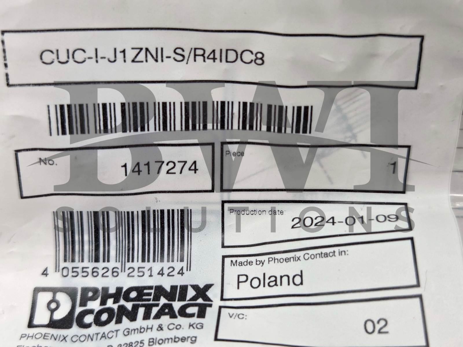 SEALED Phoenix Contact CUC-I-J1ZNI-S/R4IDC8 RJ45 Jack Insert 1417274 Lot of 5