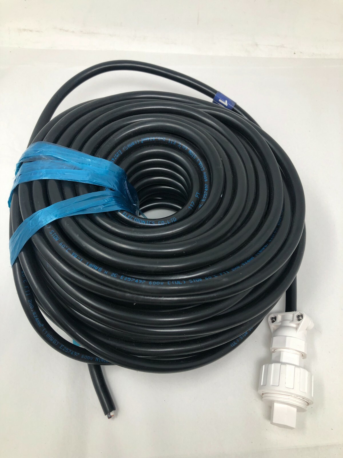 Blue Square STOW 60C VW-1 18AWG 2C E257497 600V 100′ LED Pool Cable ONLY