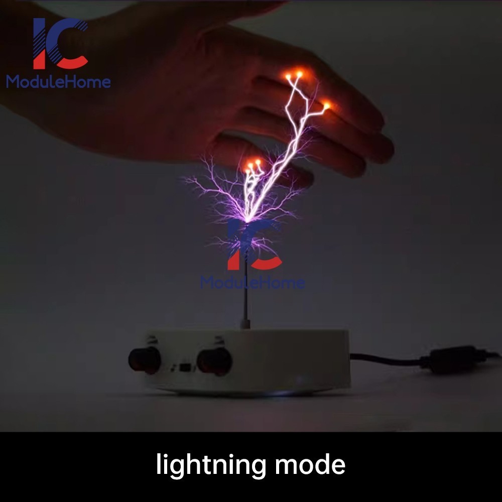 AC110-220V Dual Mode Music Tesla Coil Music Box Artificial Lightning Touchable