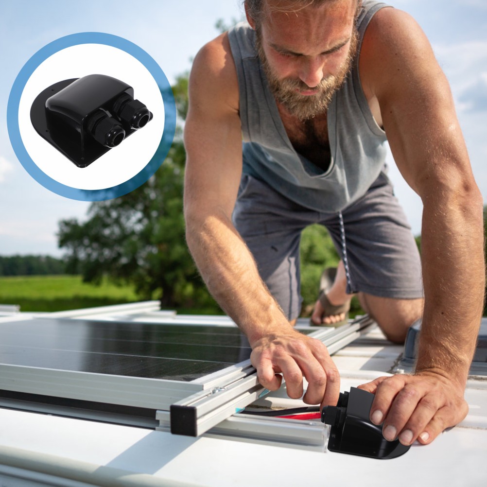 Waterproof ABS Dual Hole Cable Gland for Rv Solar Roof Use