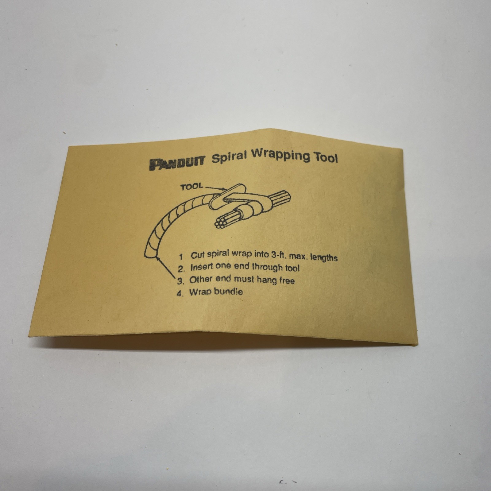 Panduit T25F-C, 0.25″ OD x 100′ L, 3/16 to 2″ Bundle Diameter, Spiral Wrap 30.5m