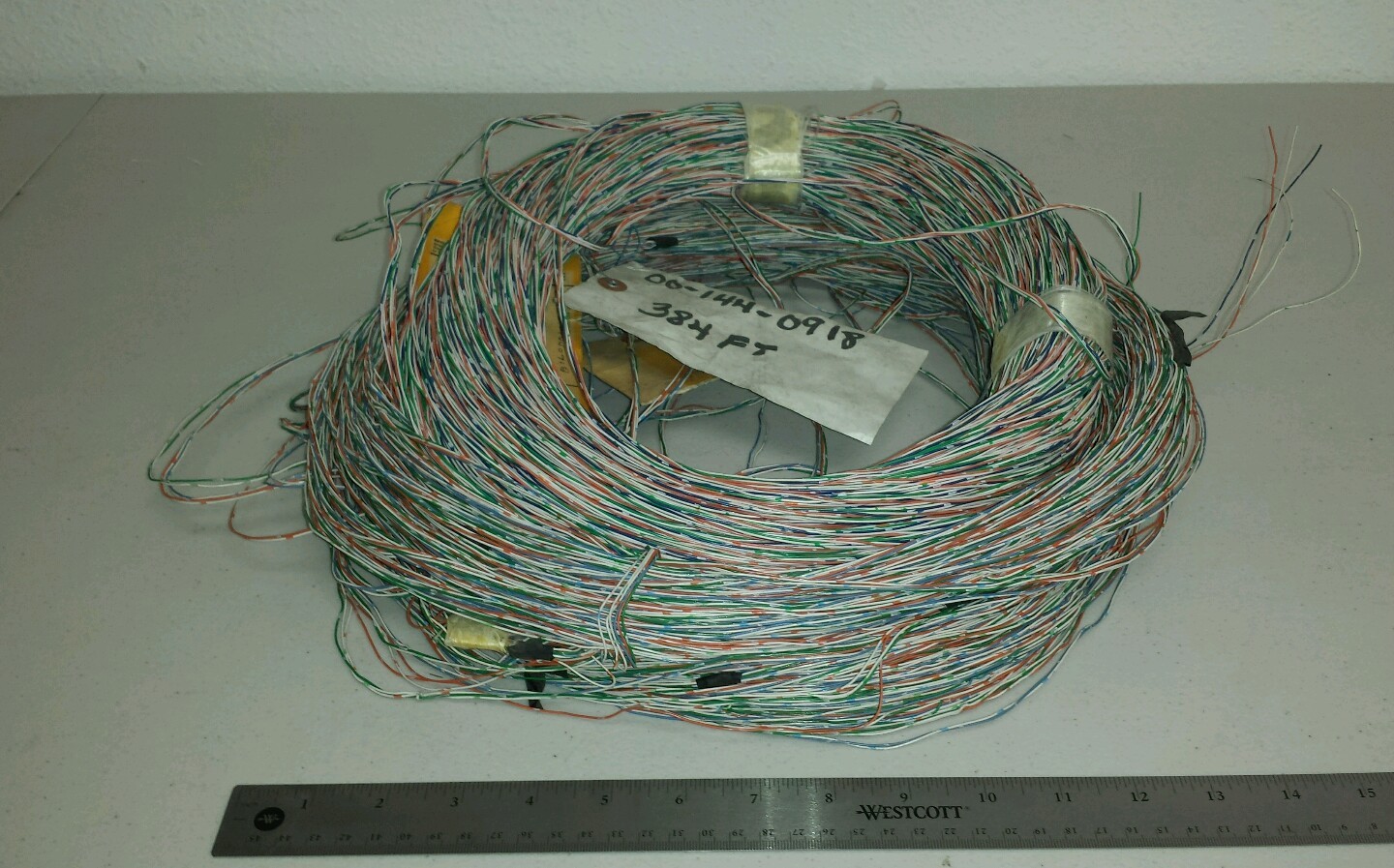 ( 874 FT Spool ) 3124CCB 24Awg Green/Orange/Blue Cable Solid Twisted Pairs 600V