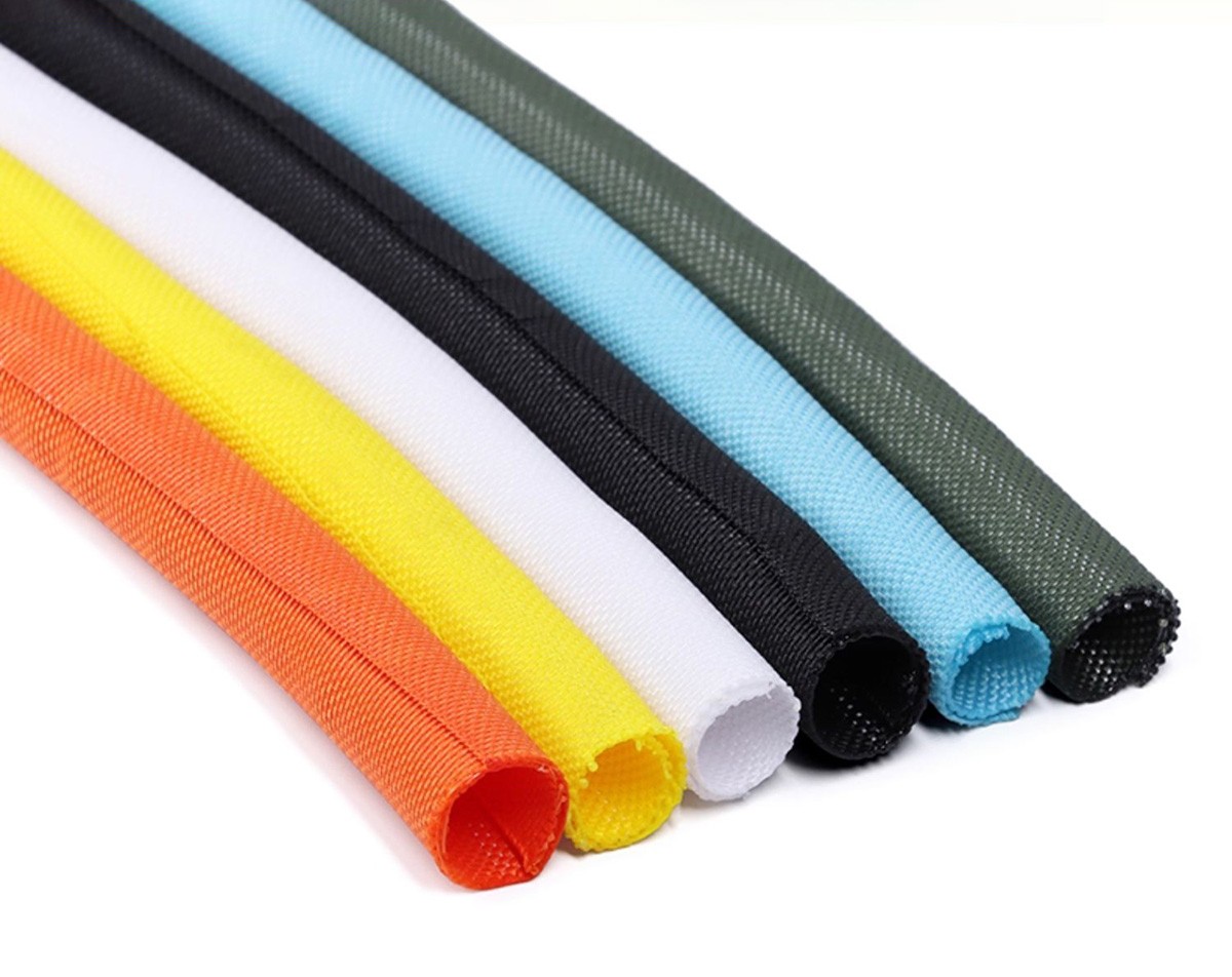 5mm-60mm Braided Split Cable Wire Sleeve Self-WRAP Wire Harnessing Sheathing