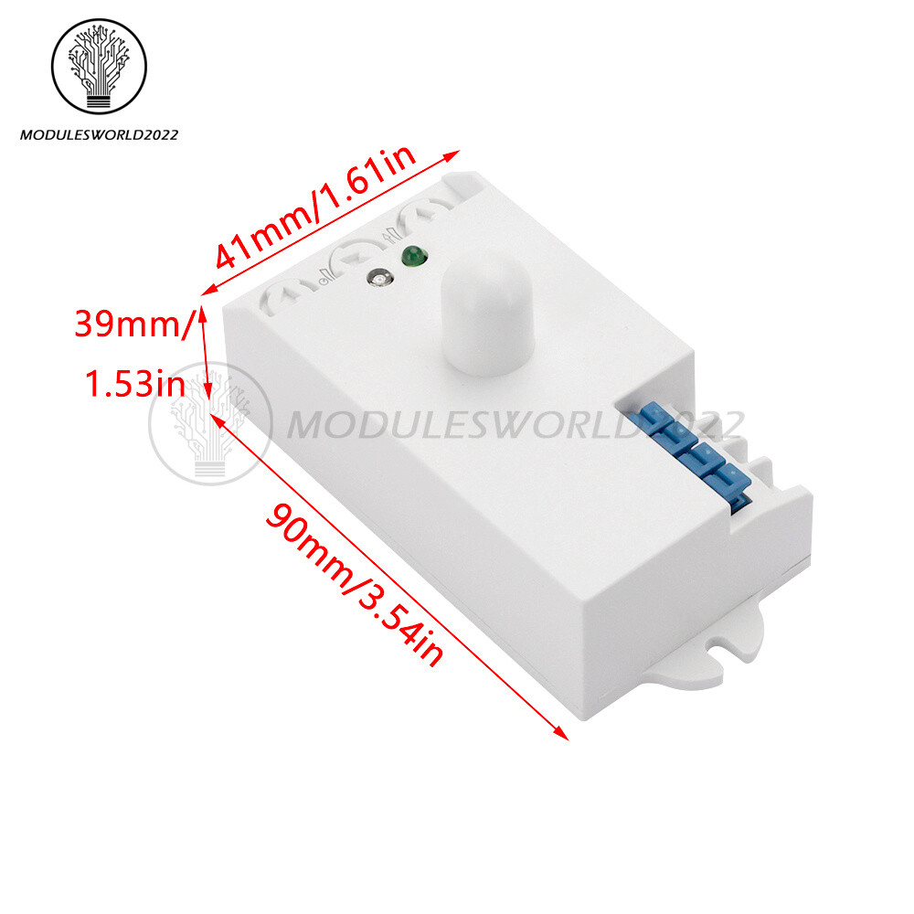 DC12-24V AC110-240V 5.8GHz Microwave Radar Sensor Body Motion HF Detector Switch