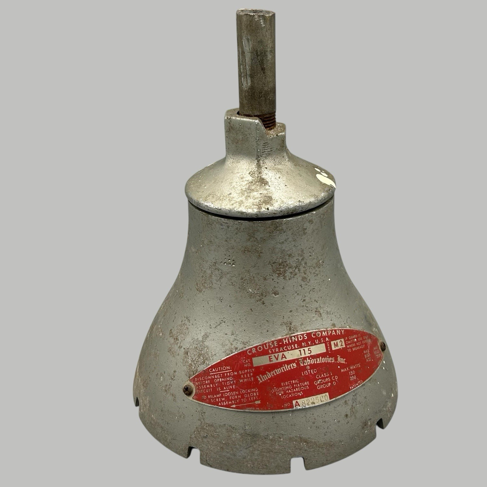 Vtg Crouse-Hinds Industrial Light EVA115 M2 Hazardous Locations Explosion Proof