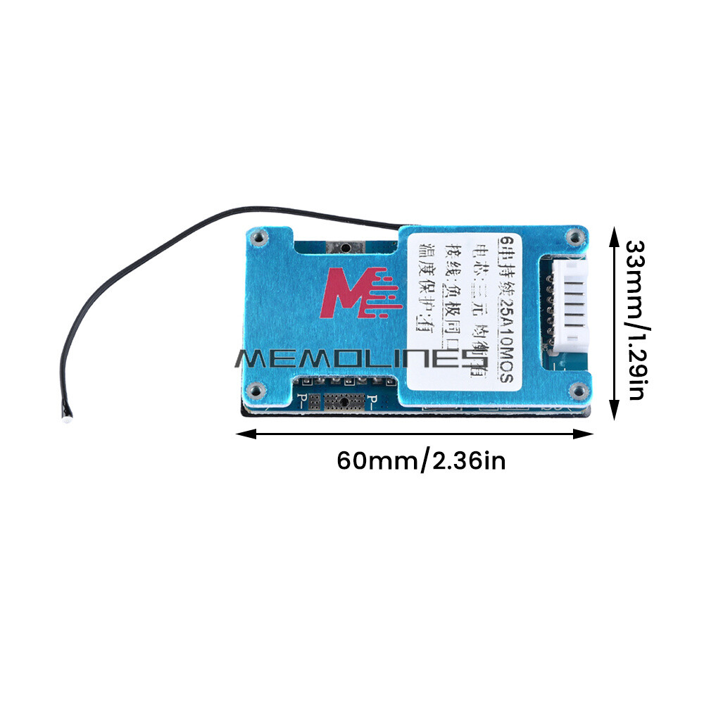 Li-ion Battery 6S Balanced Charge Board Equalizer With Temperature Protection