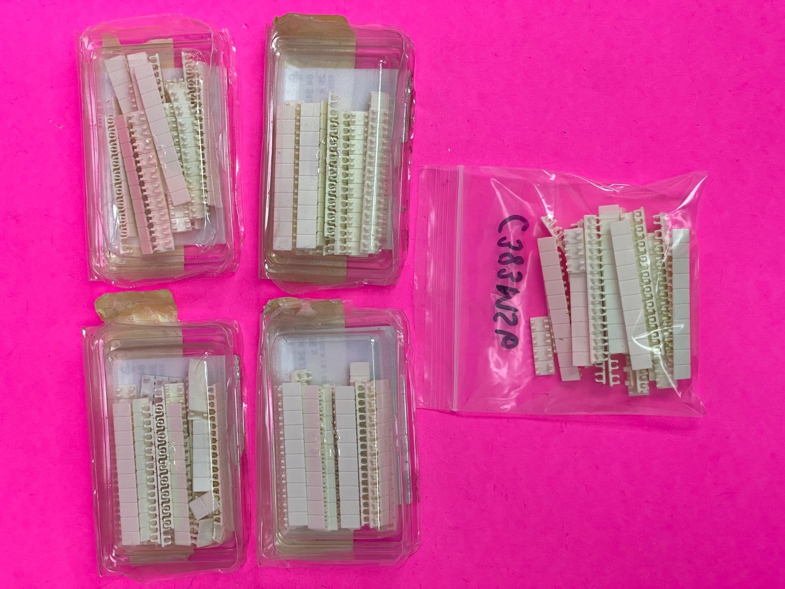 NEW Cutler Hammer C383MS6 Blank Tags for 6mm Blocks [Lot of 5 Pack ]