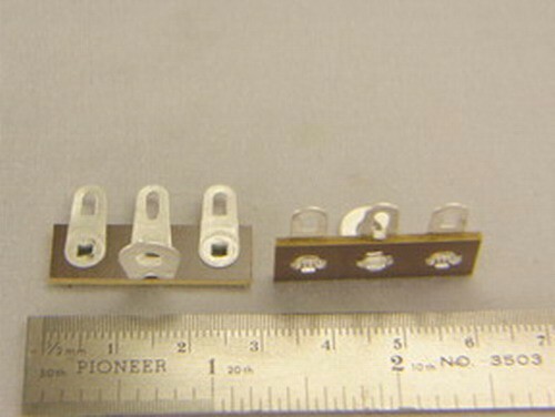 5 Vintage Abbatron 864 Phenolic Terminal Strips w/3 Solder Lugs 1 Grounded