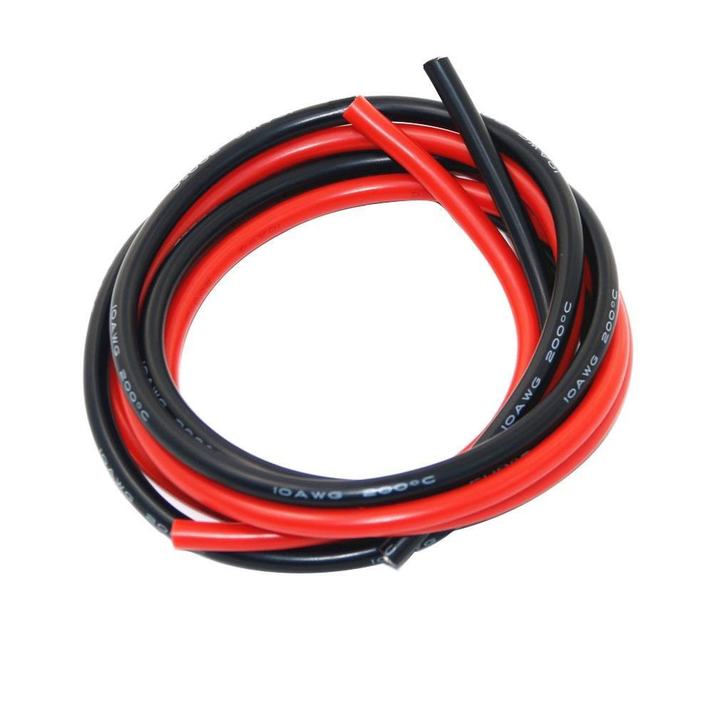 10 Gauge Silicone Wire 10 Ft Red and 10 Ft Black Flexible 10 AWG Stranded Tinned