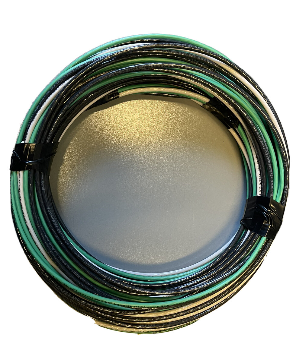 75ft 12 AWG THHN Black , White , Green Stranded Wire 25Ft Each