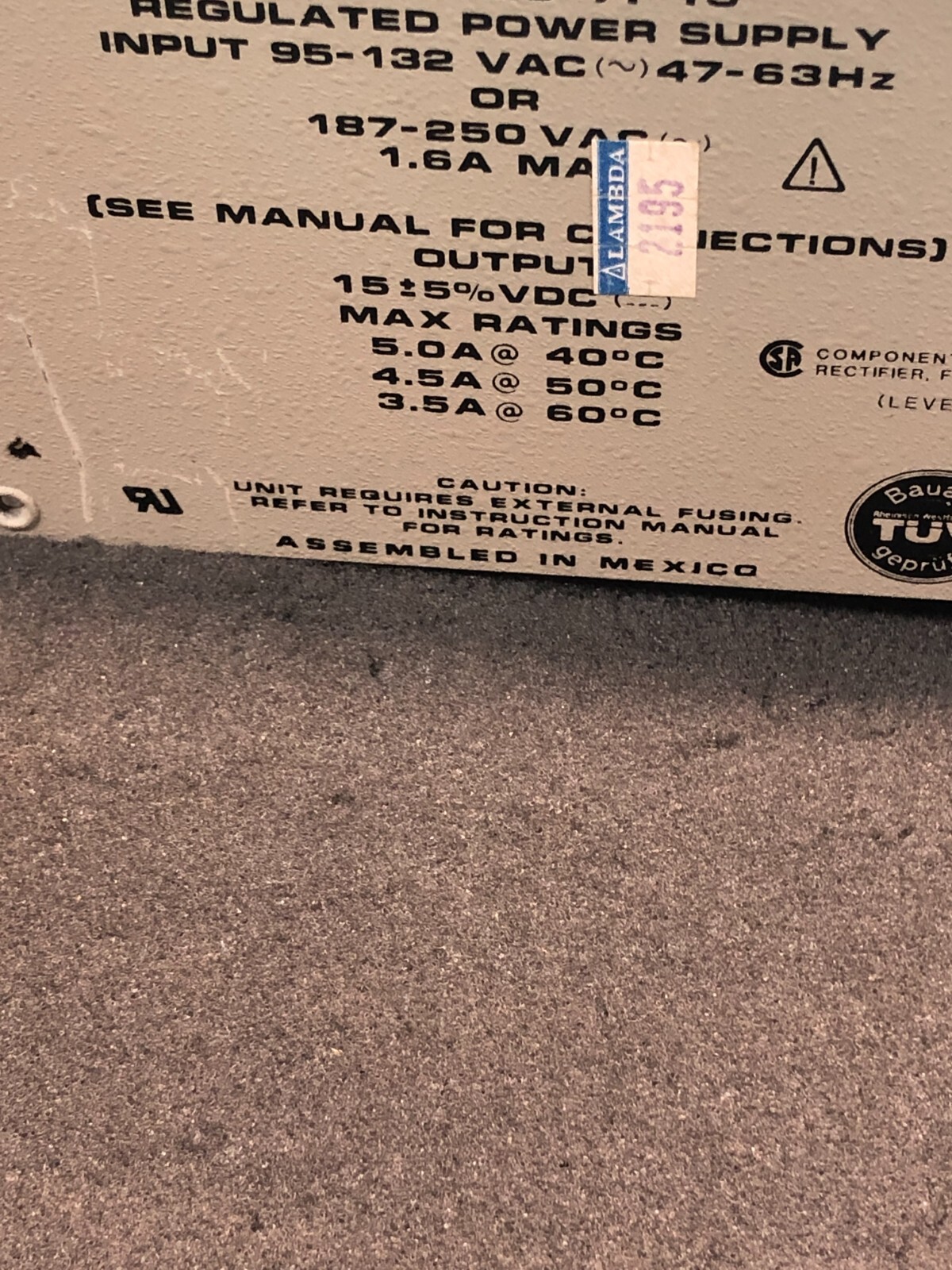 Lambda LIS-71-15 Power Supply AMAT 1140-00078, 172771