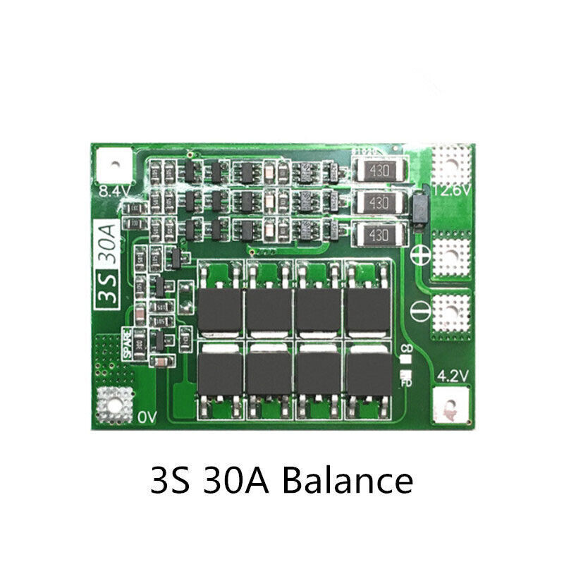 3S 12.6V 30A Li-ion Lithium Battery BMS Protection PCB Board Standard Balance