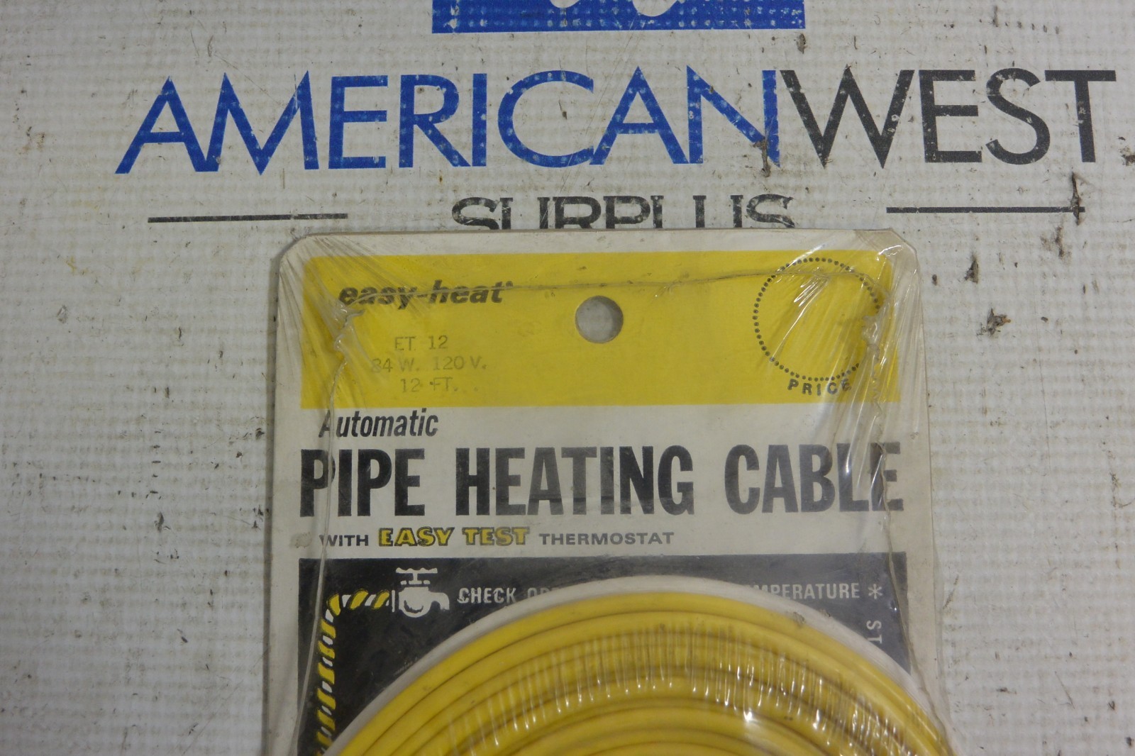 Wirekraft Easy-Heat ET12 Pipe Heating Cable 12 Ft 84W 120V