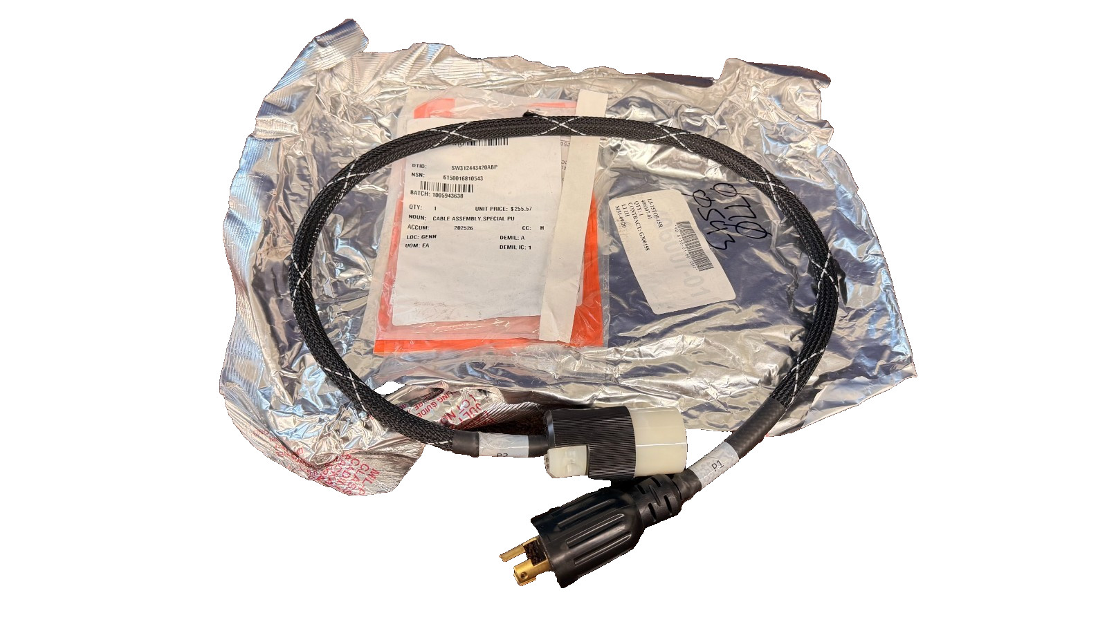 Hubbell HBL5269C Cable Assembly 6150-01-681-0543 Military Surplus 406007