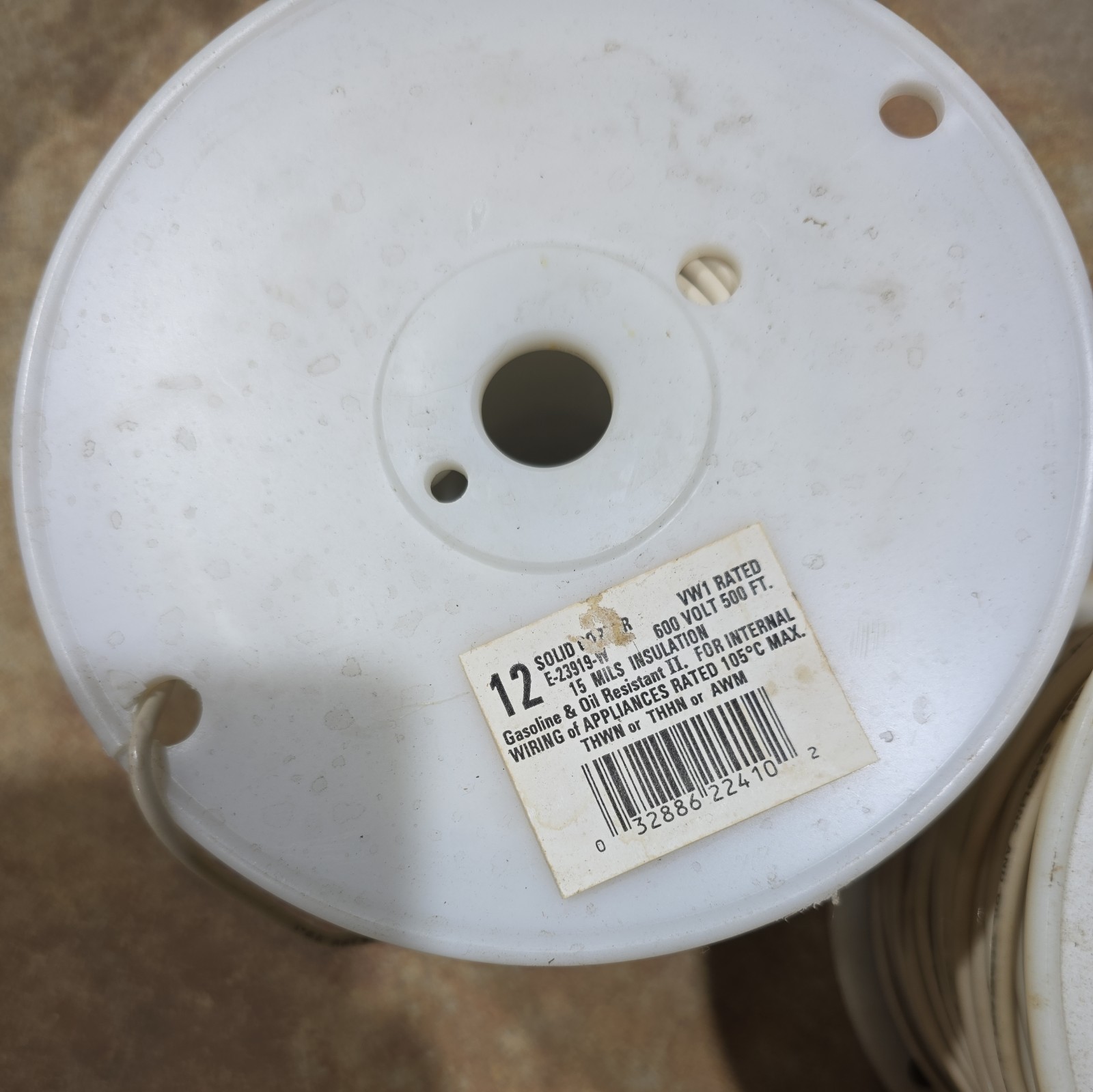 12 Gage Solid Copper Wire White – 2 Rolls X 250′ (500 Feet Total)