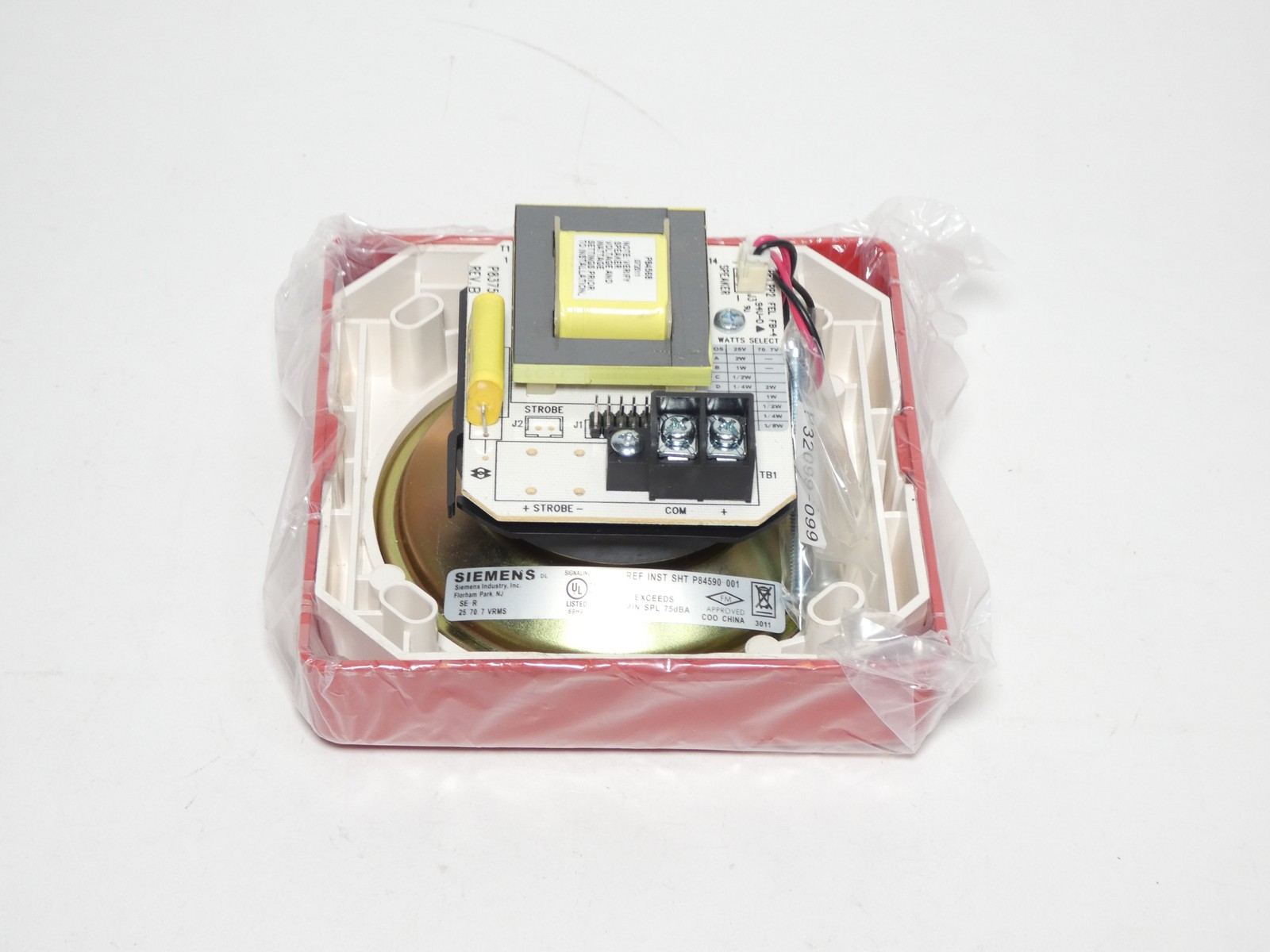 Siemens 500-636029 SE-R Red Wall-Mount Fire Alarm Speaker 135747 – NEW Surplus!