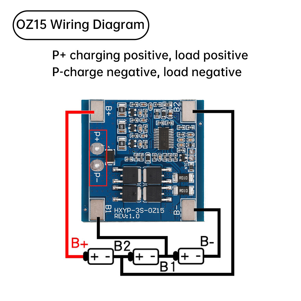 3S 12V 15/20/25/30A 18650 Lithium Battery Protection Board 11.1V 12.6V Balanced