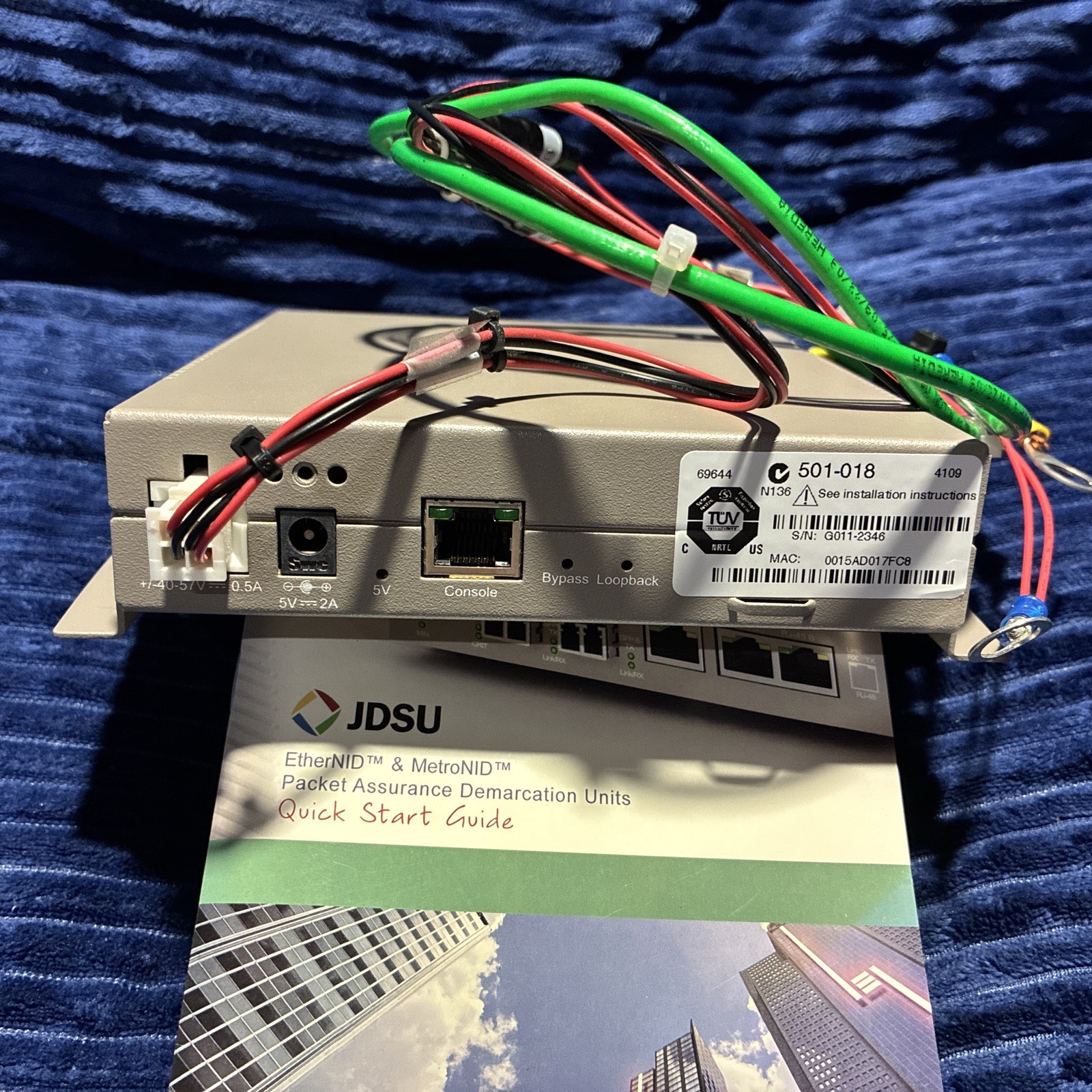 JDSU MetroNID-TE H 501-018-07 NID Carrier Ethernet -Tested Working