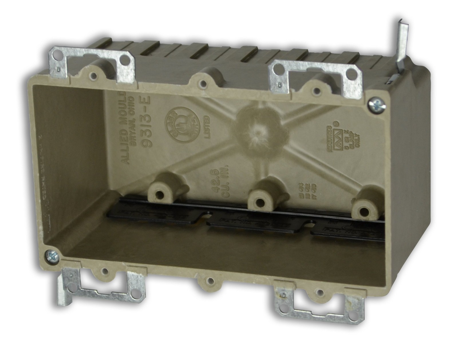 Allied Moulded 9313-EWK 3 Gang Fiberglass Old Work Box