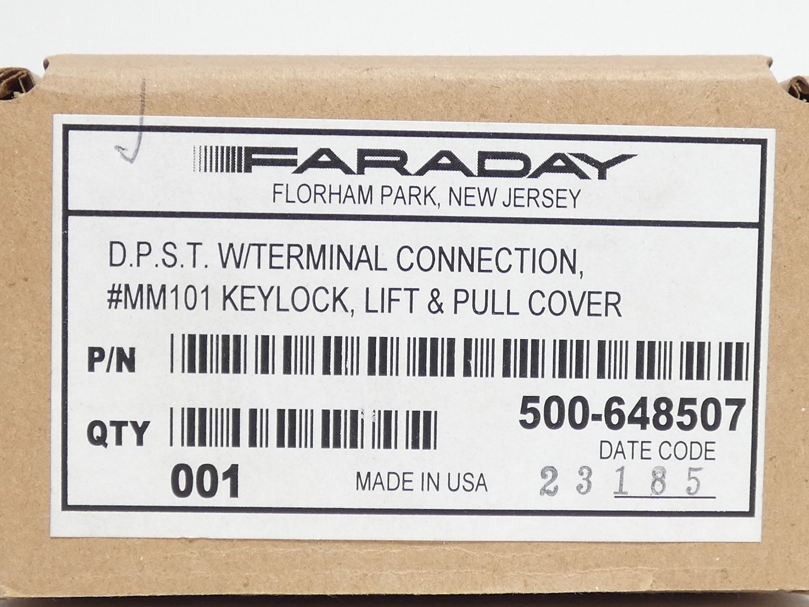 Faraday 500-648507 D.P.S.T. Terminal Connection Manual Fire Alarm Pull Statio…