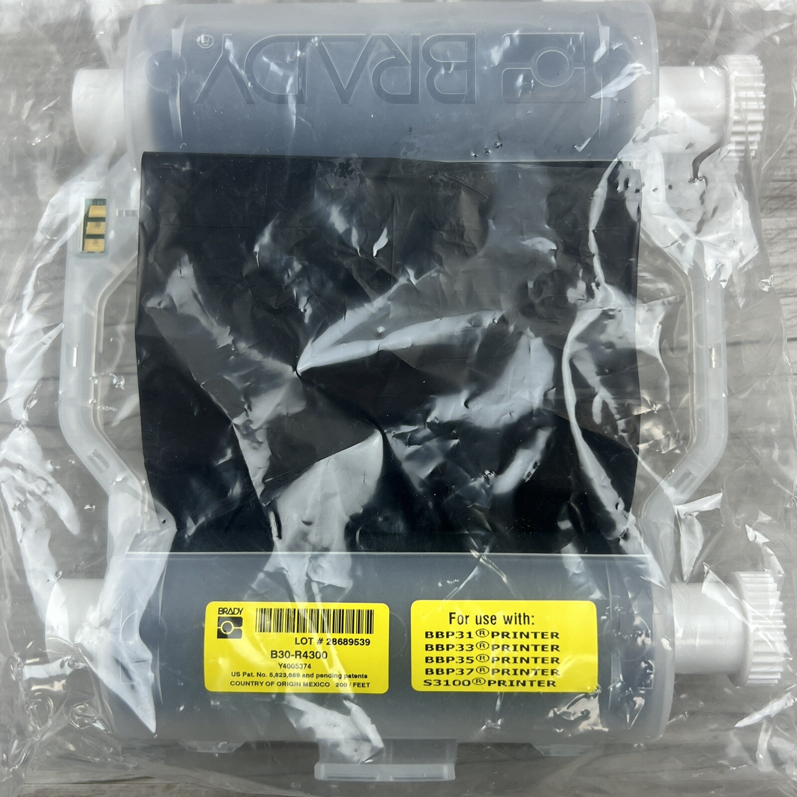 Brady B30-R4300 Black, 4.33″ Polyester Label, Printer Ribbon New Missing Box