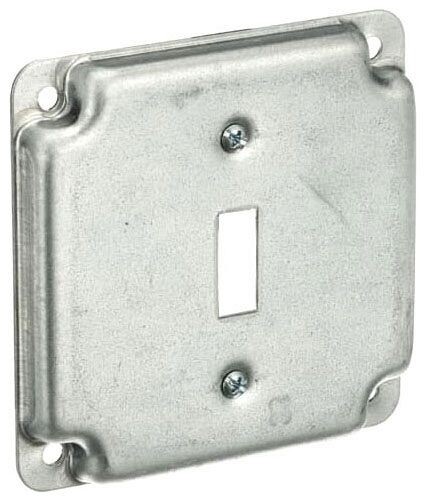 Steel City RS-9, 4″ Box, 1/2″ Raised, (1) Toggle Switch, Outlet Box Cover, 1 pc
