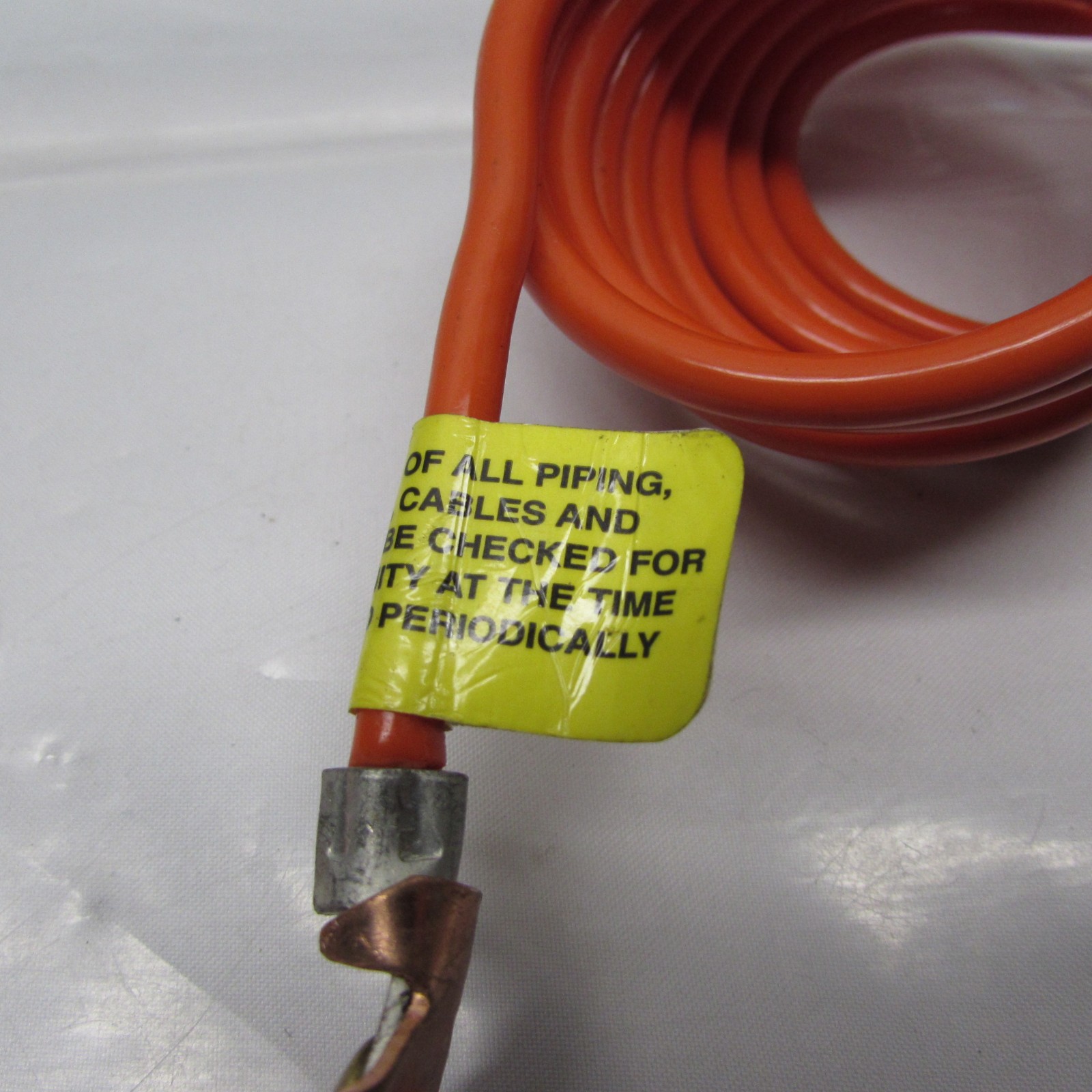 5 ft. Coiled Grounding Wire Assy w/75A End-to-End Copper Alligator Clips Clamps