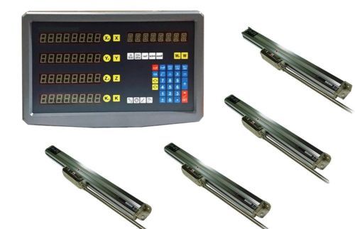 BRIDGEPORT 4 AXIS DRO MILL PACKAGE ALL 4 LINEAR GLASS SCALES DIGITAL READOUT NEW