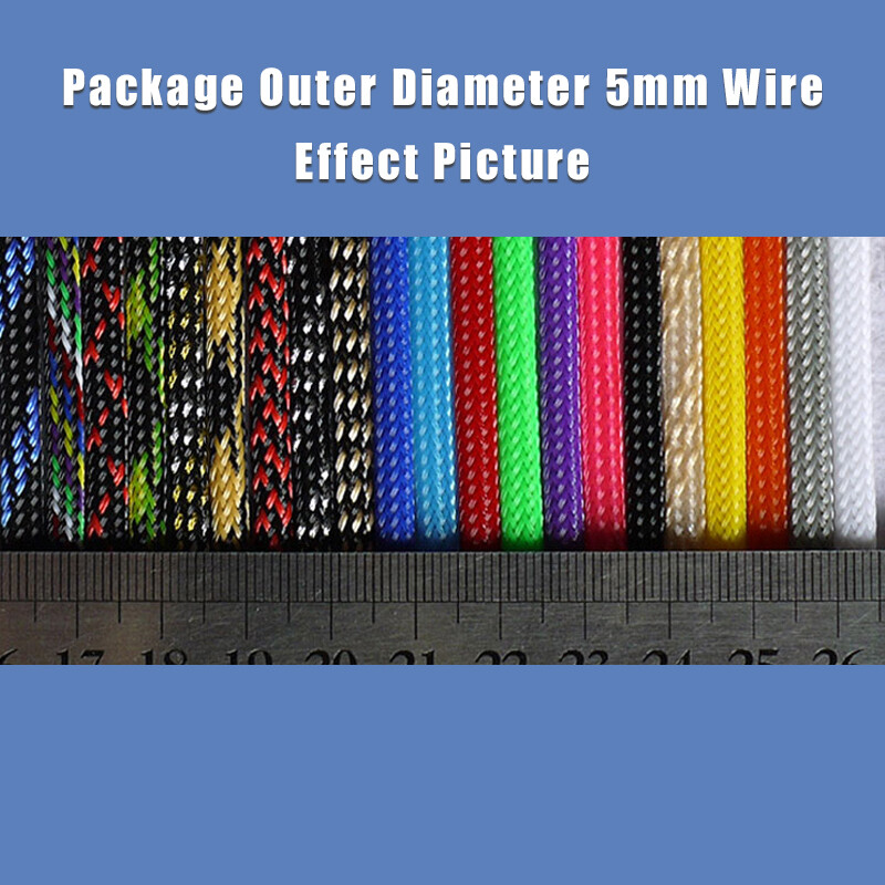 PET Expandable Braided Tube Harness Sheath Cable Wire Sleeving Dense 4mm Width
