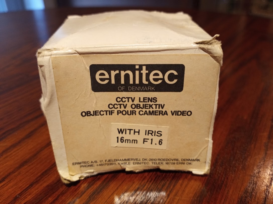 Ernitec of Denmark CCTV With Iris Lens 16MM F1.6 TV Lens (98)