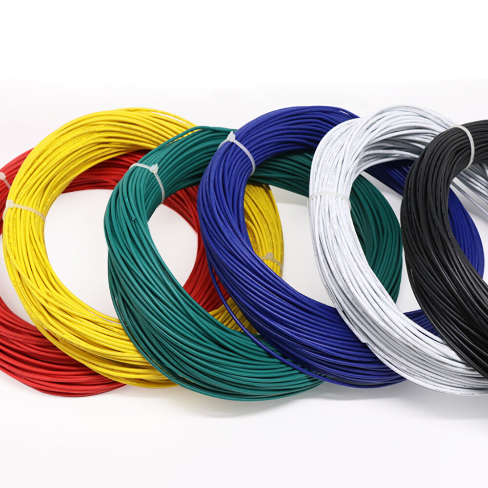 UL1007 16 AWG-30 AWG 12 Colors Flexible Electronic Wire Stranded Cable 300 Volt