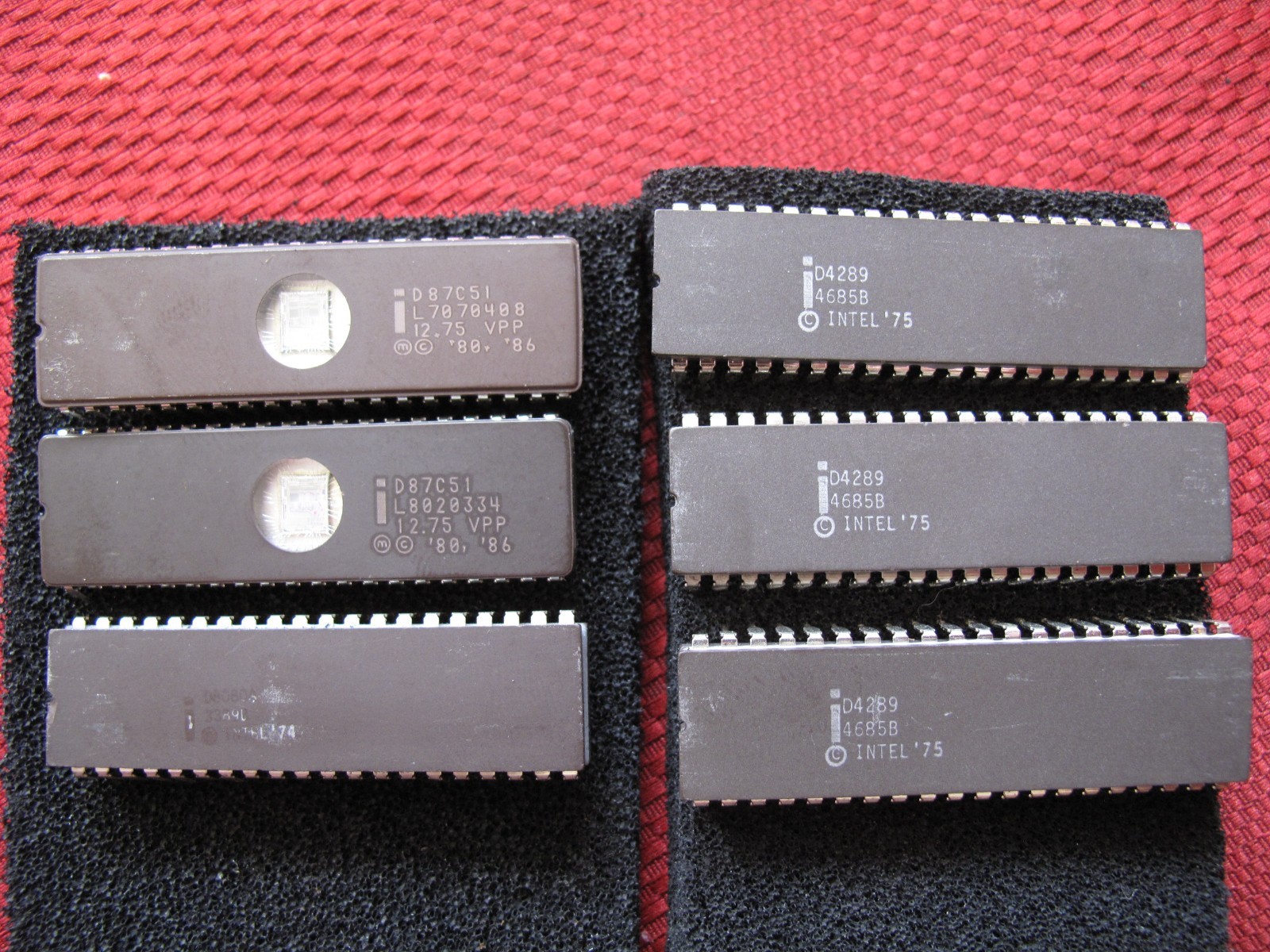 vintage Intel 8080 Lot Microprocessor Eprom Chips