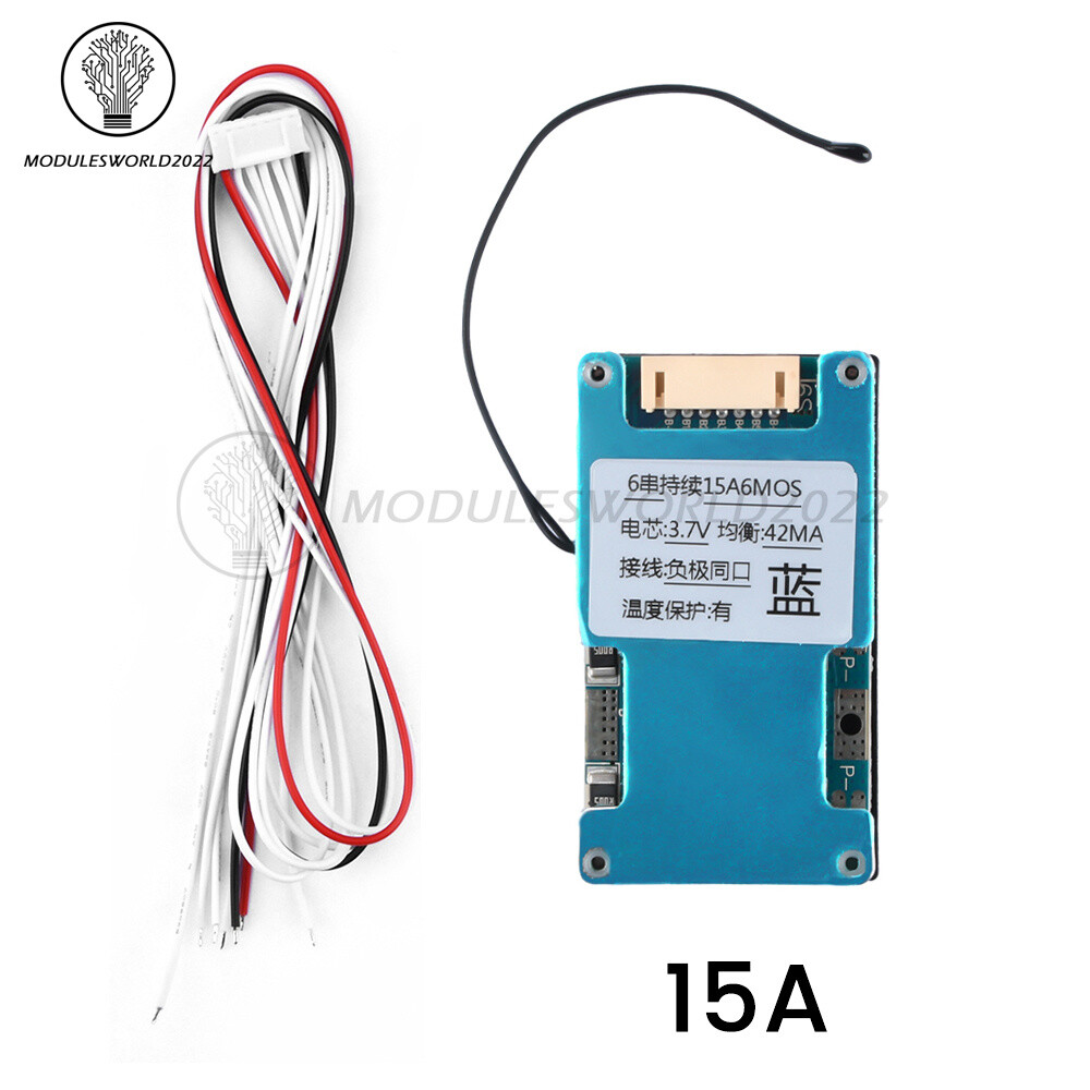 6S 15A 20A 25A Li-ion Battery Charge Protection Board Balanced Temp Protection