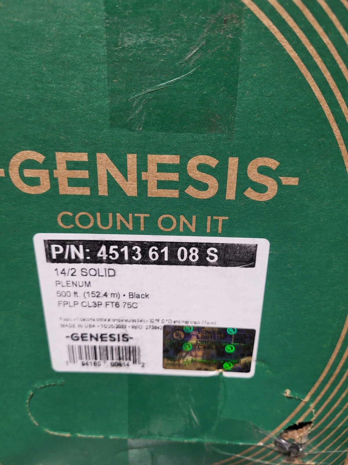Genesis 45136108S 14/2 SOL FPLP 5C RLBX BLK