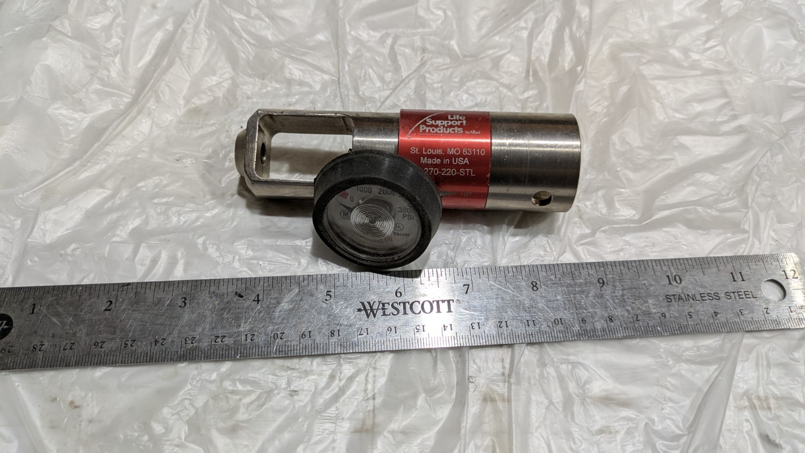 LIFE SUPPORT PRODUCTS L270-220-STL 3000 PSI 50 PSI 2200 PSI