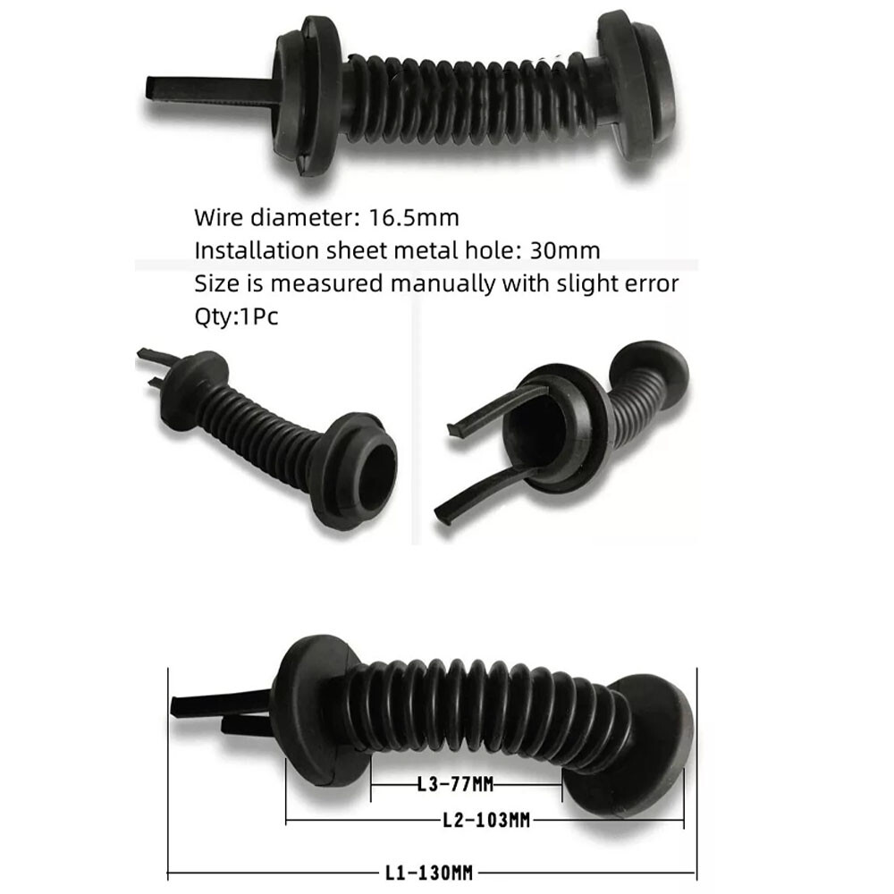 25×25/25×39/30x30mm Car Wire Harness Door Tube Dust-proof Tube Rubber Tube US