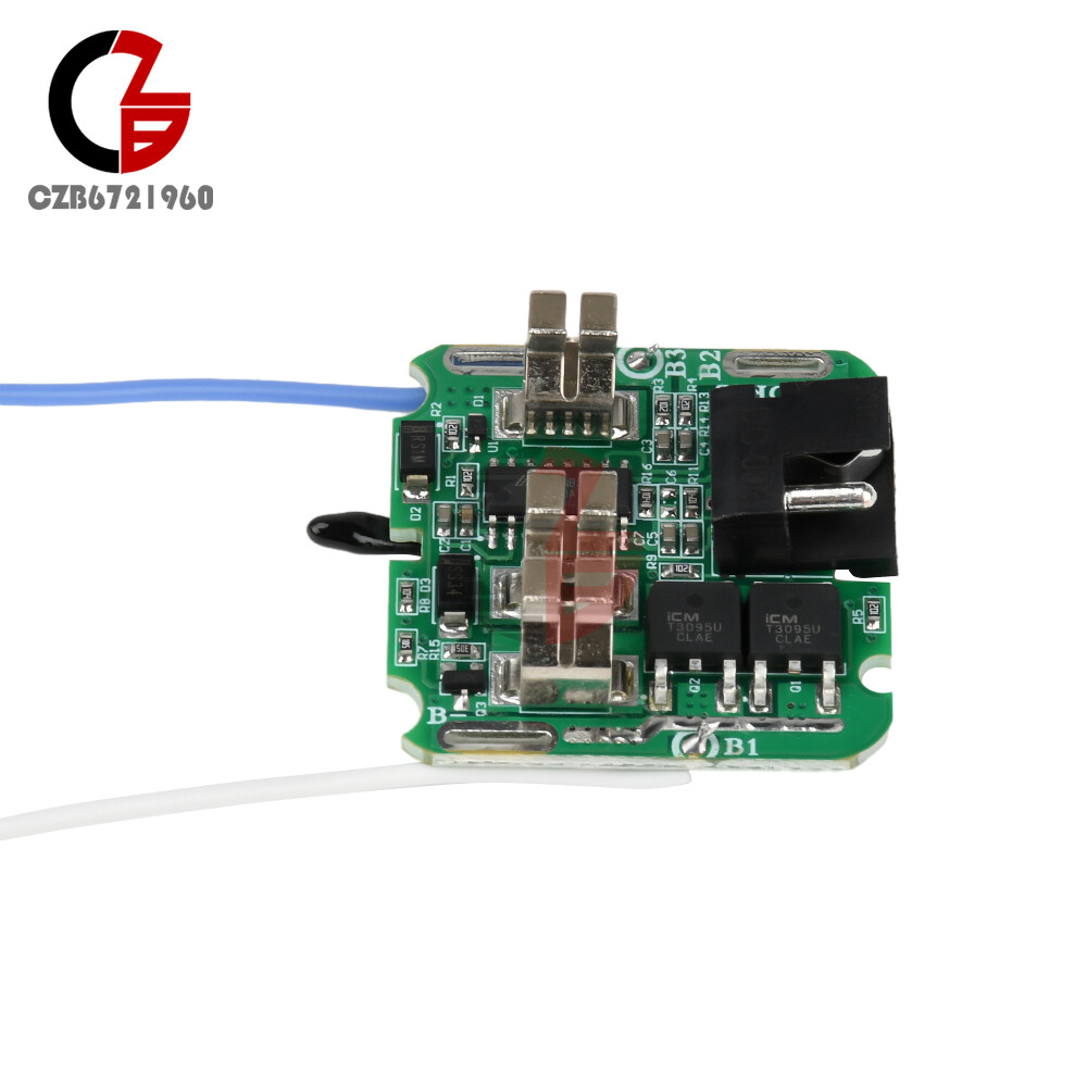 4S 16.8V 30A 18650 Li-ion Battery Protection Board BMS Dual MOS for Power Tool