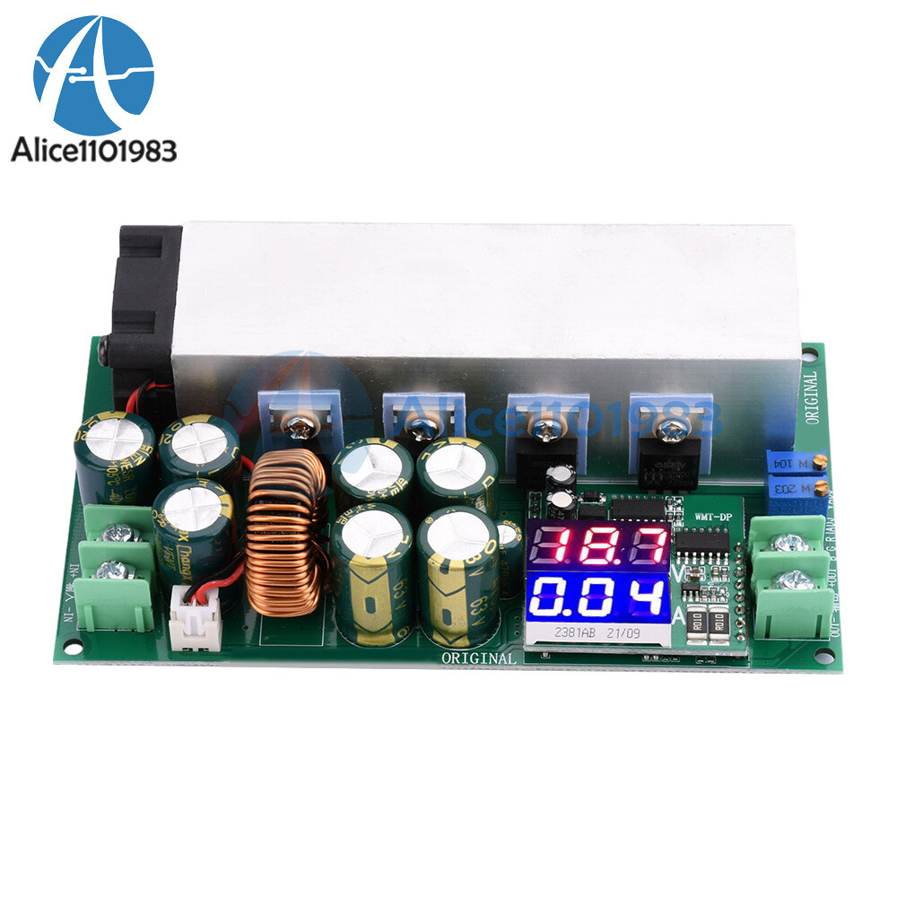 DC12-80V 20A Digital Adjustable Step Down Buck Voltage Regulator Power Module