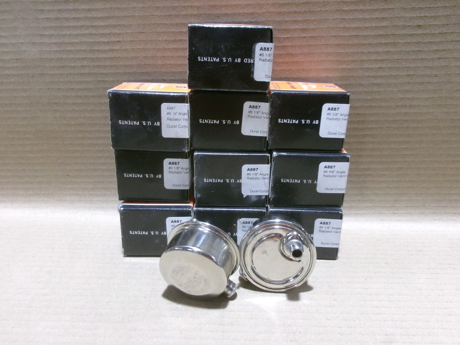 Maid-O-Mist A887 Box of 12 #6 1/8″ Angle Radiator Vent Valve AK