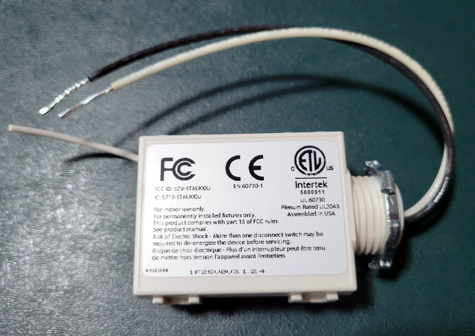 Enocean Control by Leviton #WSTLT-9D0 Transmitter White