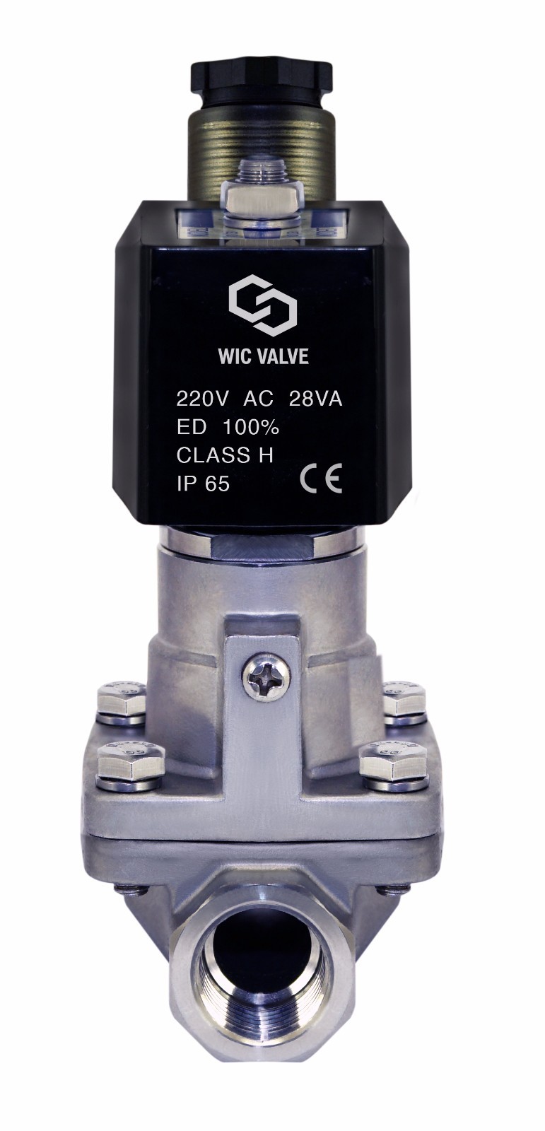 3/4″ Inch High Pressure Stainless Steel Electric Steam Solenoid Valve 220V AC NC