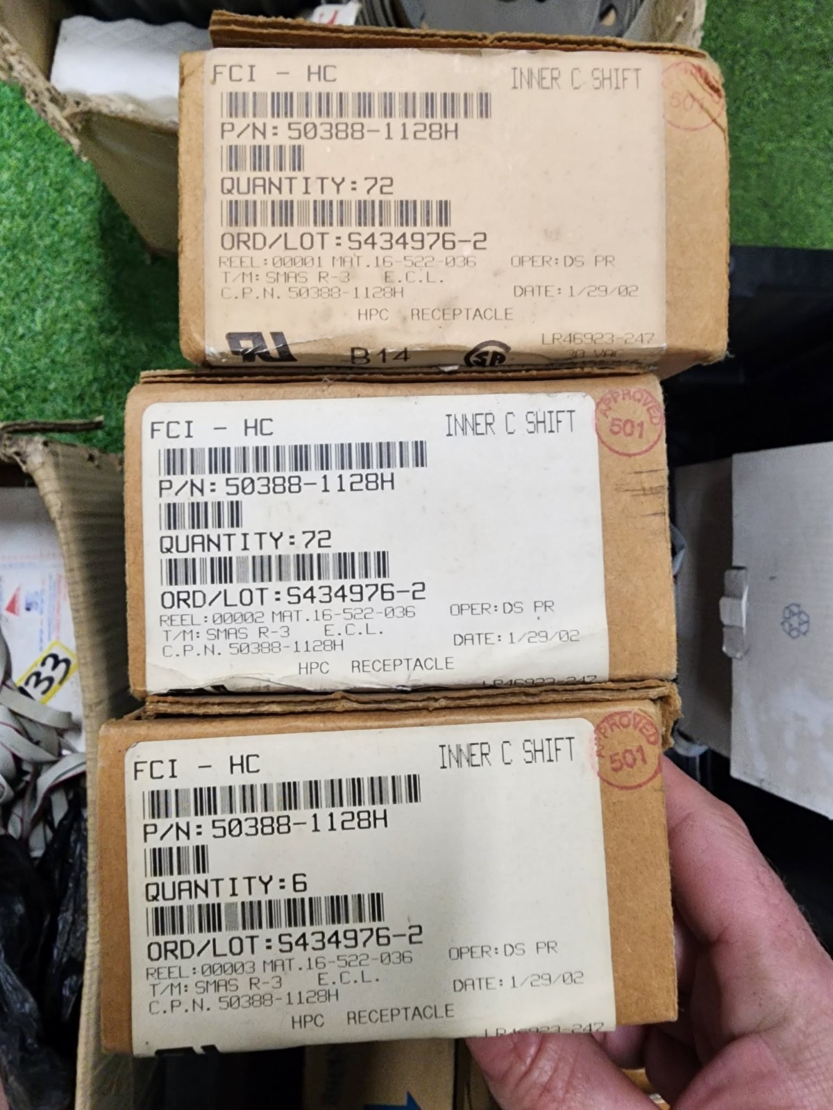 Lot of 150 — FCI 50388-1128H HPC Receptacle Connectors — New Industrial Surplus