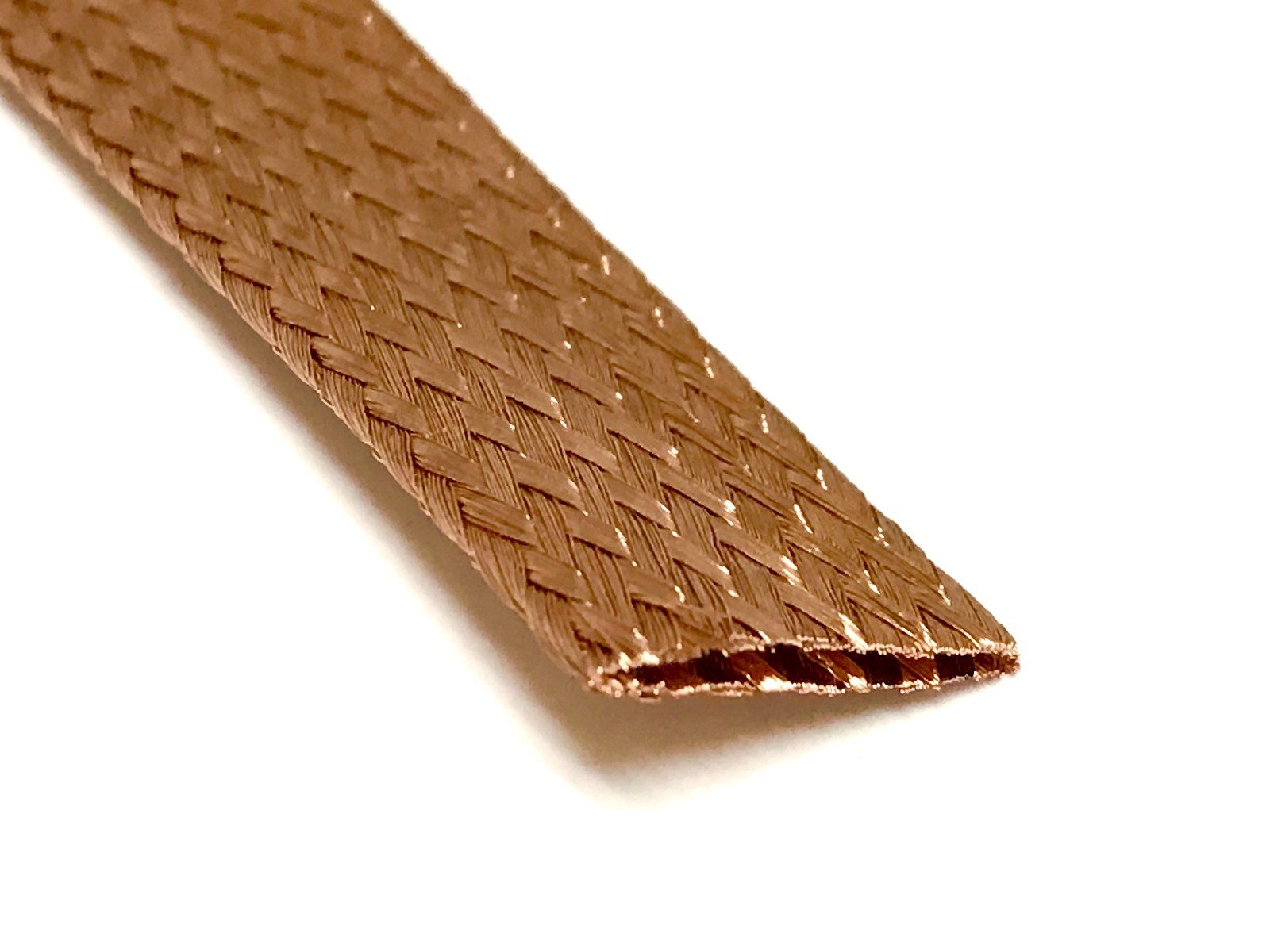 30 FEET 5/8″ BRAIDED GROUND STRAP GROUNDING BARE PURE COPPER FLAT BRAID MADE USA