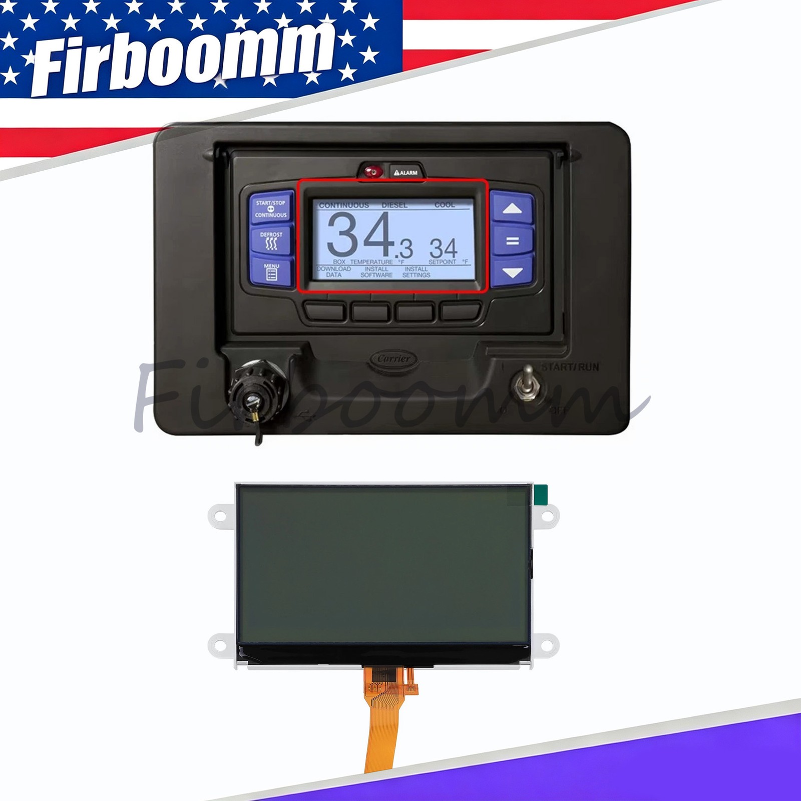 Display for Carrier Transicold X4 7500 7300 X3 2500 Vector 8500 8600MT